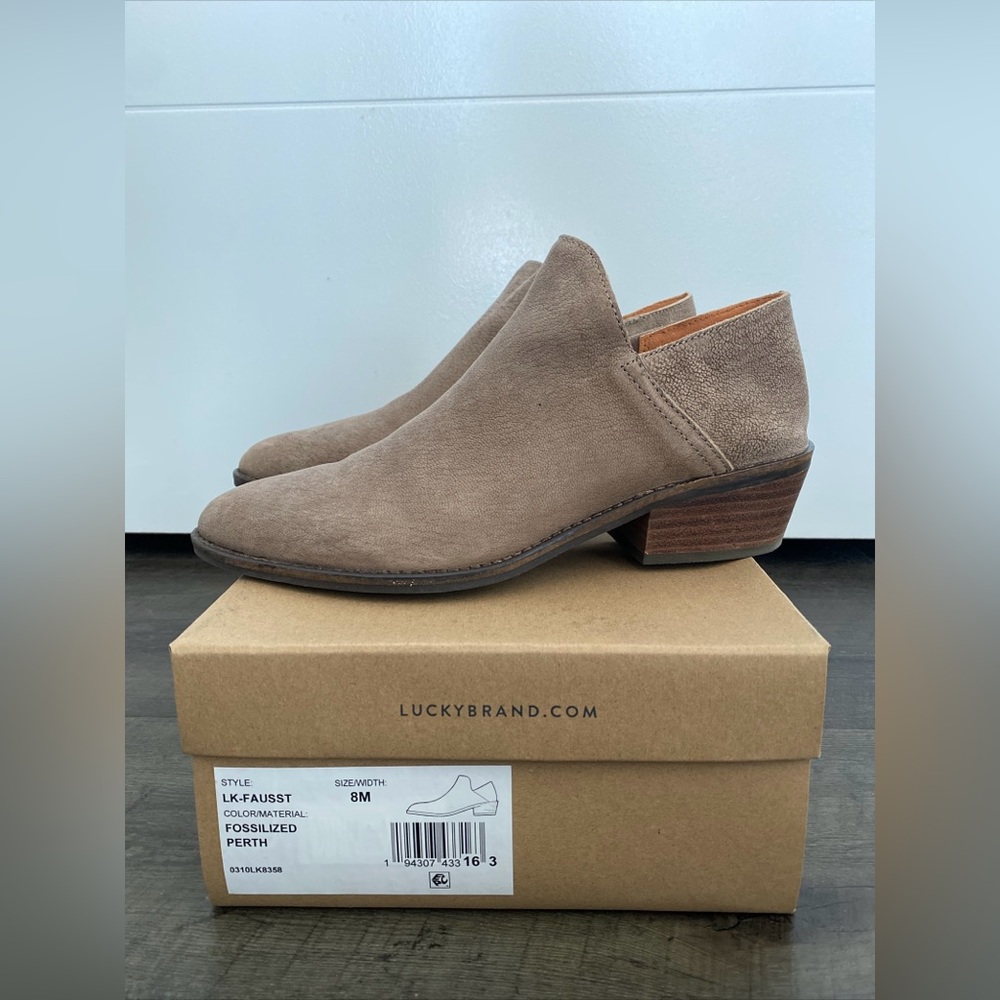 Lucky Brand Ankle Boots W 8 leather taupe
